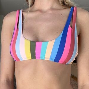 No Boundaries Multi Colored Bikini Top